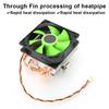 CPU Cooler Radiator Down Shot 4 Brass Heatpipe General Computer Fan (3pin without light)(Green )