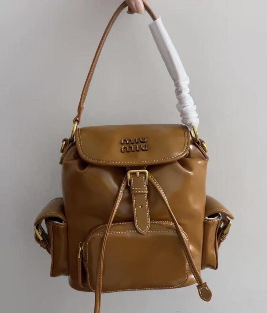 MlUMlU2025 Retro Canvas Backpack: Women's College Style, Large Capacity, Single Shoulder Bag