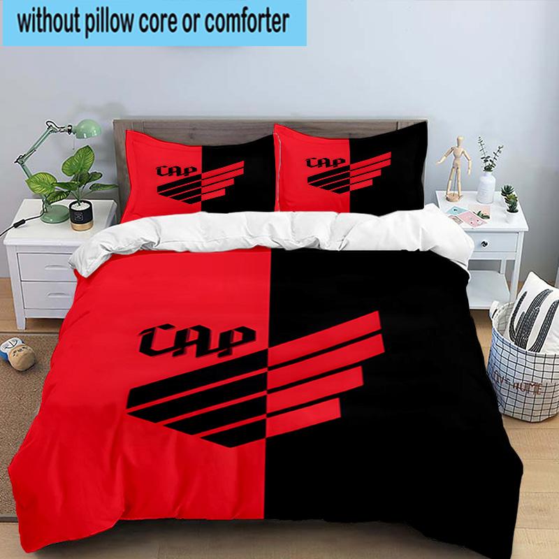 3pcs Athletico Paranaense Printed Bedding Set Duvet Cover Closure Includes 1 Duvet Cover & 2 Pillowcases Bedding Sets Home Decor Gifts