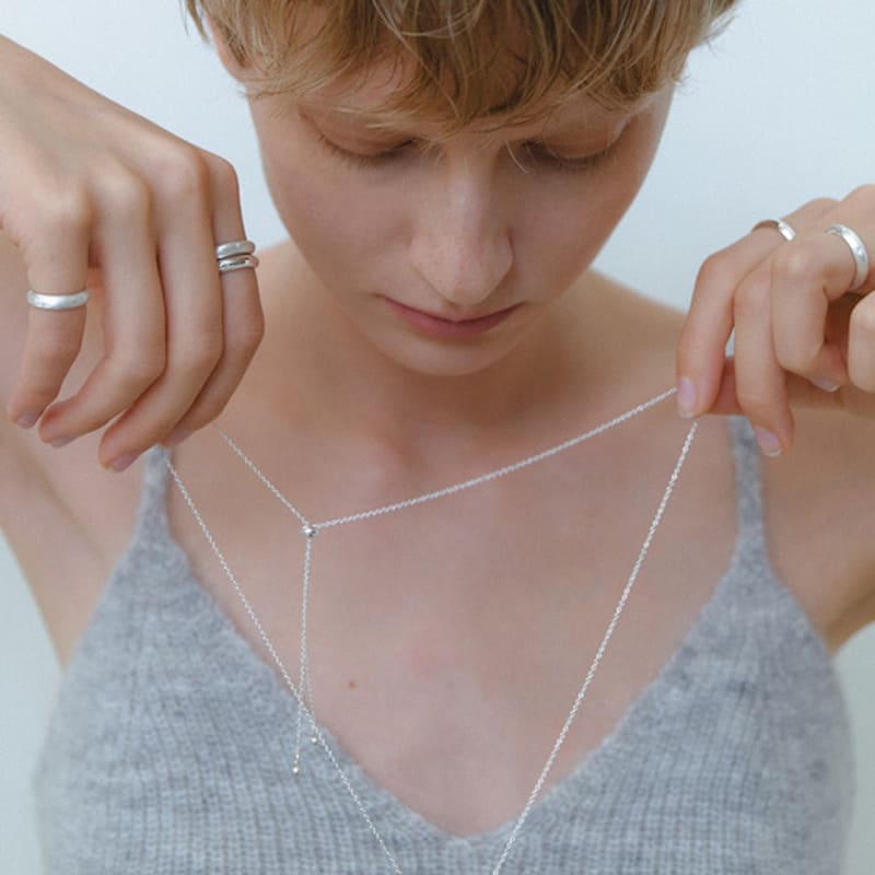 leeENoir Snowflake Texture Necklace