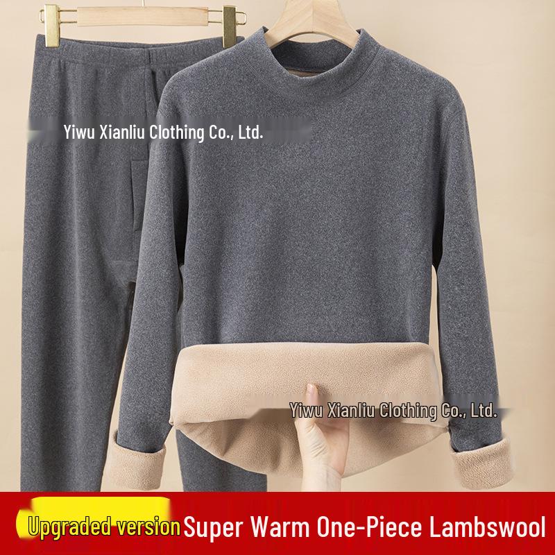 

Мужской и женский уютный бархатный термокомплект для осени и зимы 3XL (Recommended for 155-175 lbs)