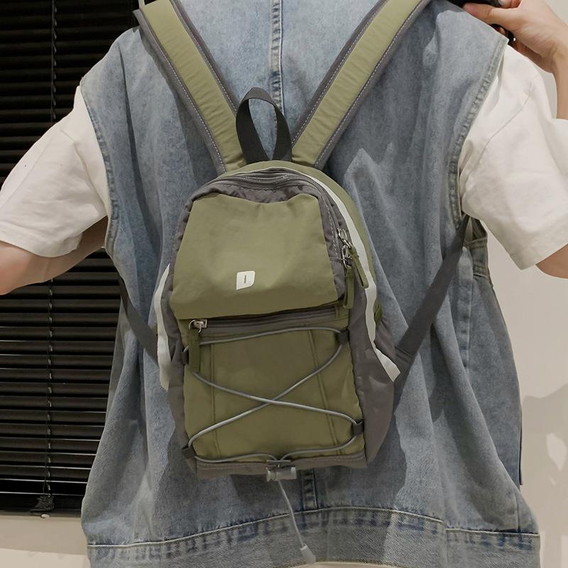 Outdoor Backpack Contrast Color Backpack Student Small Backpack Lightweight Travel Bag