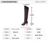 Fashion Women Over The Knee Boots Female Zip Sexy Black Long Boots Woman Thin Heel Ladies Round Toe Party Boots Autumn Winter Shoes
