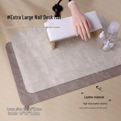 Extra Large Waterproof Scratch-Resistant Luxury Leather Manicure Mat - Japanese Minimalist Tablecloth for Manicure Tools