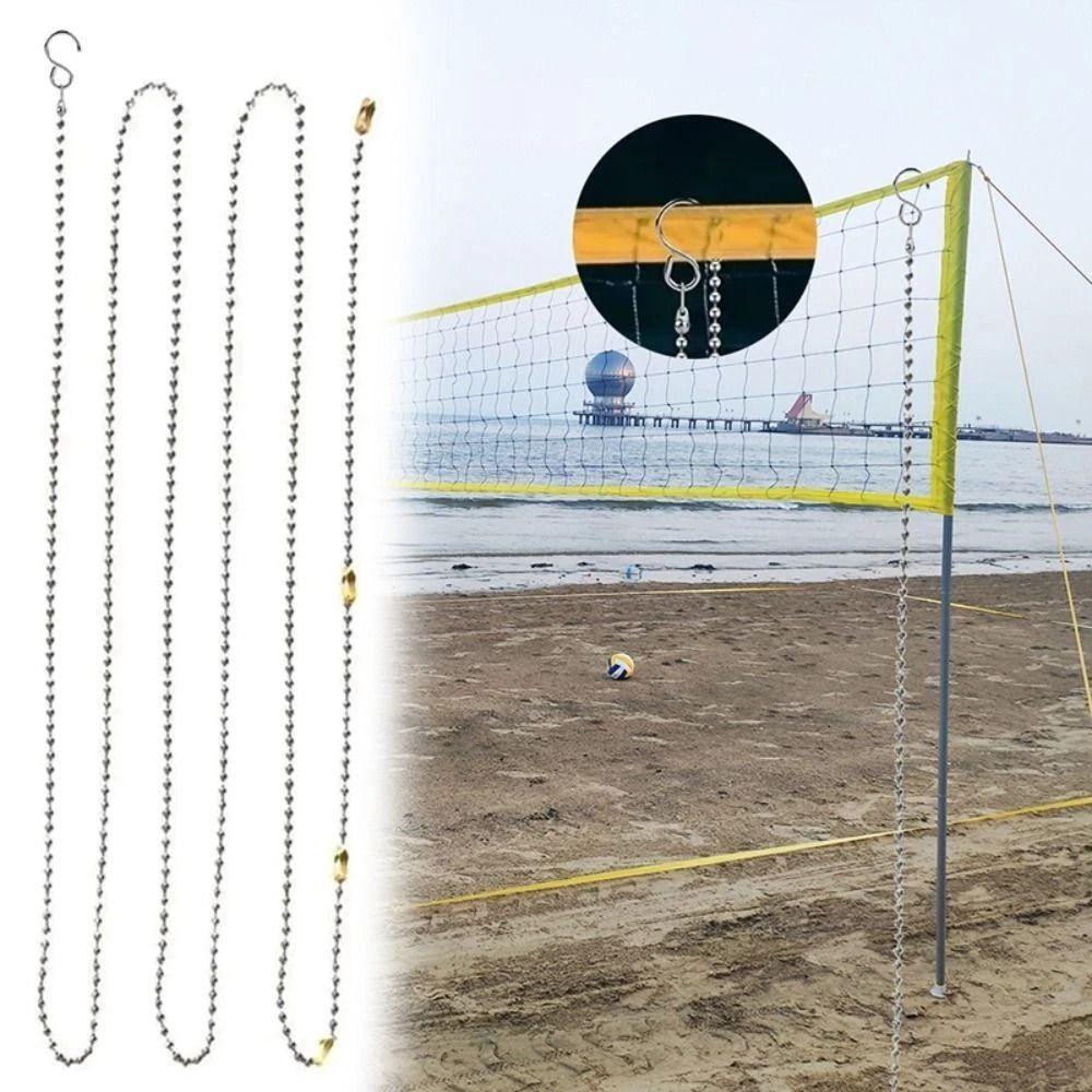2Pcs Golden Silver Volleyball Net Height Measuring Chains Height Locator Tool  For Match Referee