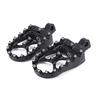 CNC Wide Fat Footpegs Foot Pegs  Rotating Footpegs Black  for  Dyna Sportster Iron 883 Fatboy Bobber