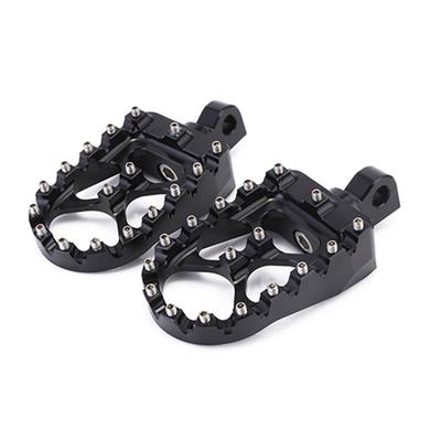CNC Breda Feta Fotpinnar Fotpinnar Roterande Fotpinnar Svart för Dyna Sportster Iron 883 Fatboy Bobber