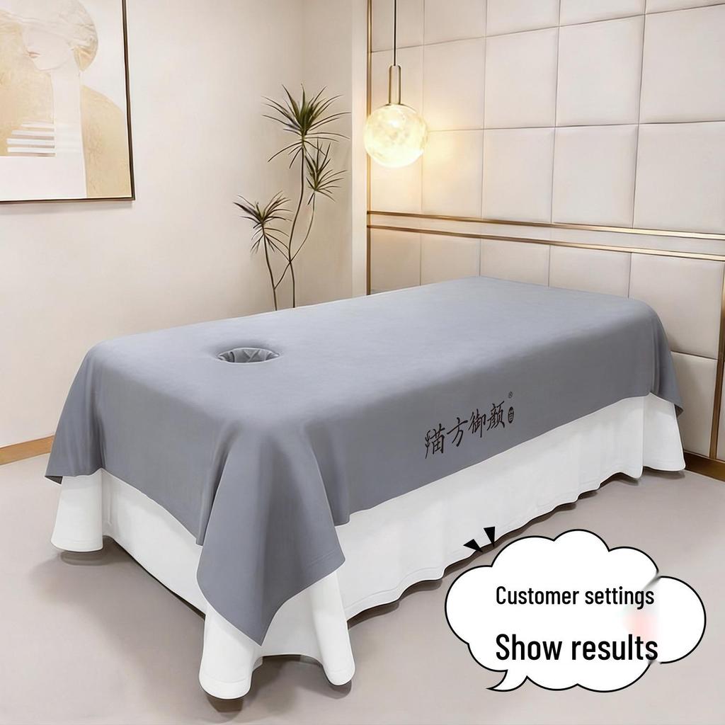 Luxury Stain-Resistant Cotton Salon Bed Sheets - All-Season Universal Bedding Towel for Shampoo Therapy