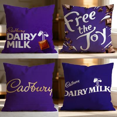 Popular CCadburyed Cushion Cover Soft Washable Pillow Case Multi-Scene for Couch Bed Travel Office Use