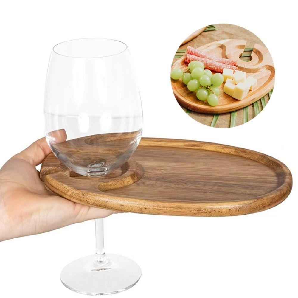 New Wooden Appetizer Plates Elegant Easy To Clean Charcuterie Accessories Durable Cocktail Plate Party