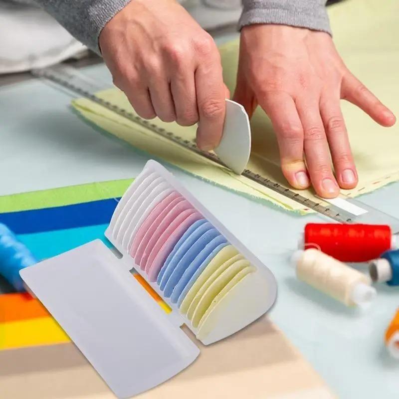 Auslöschbares Stoffschneiderkreide-Set | Mehrfarbiges Markierungswerkzeug für Schnittmuster, Bekleidungspatchwork DIY Nähzubehör in Box