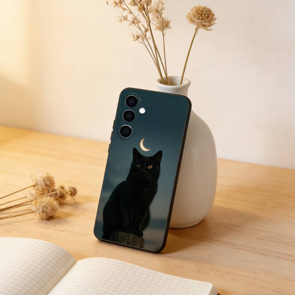 

Black Cat Phone Case For Samsung Galaxy A73,A72,A71,A70,A53,A52,A51,Others Soft Black Cover Samsung a13 5g