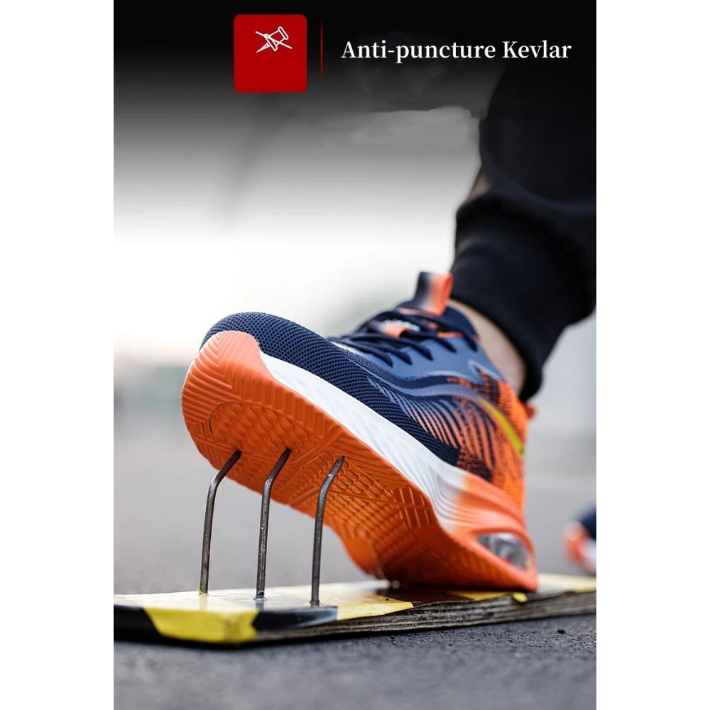 Pánská bezpečnostní obuv Vzduchový polštář Proti rozbití Ochranná pracovní obuv proti propíchnutí Nezničitelné bezpečnostní boty Pracovní tenisky s ocelovou špičkou