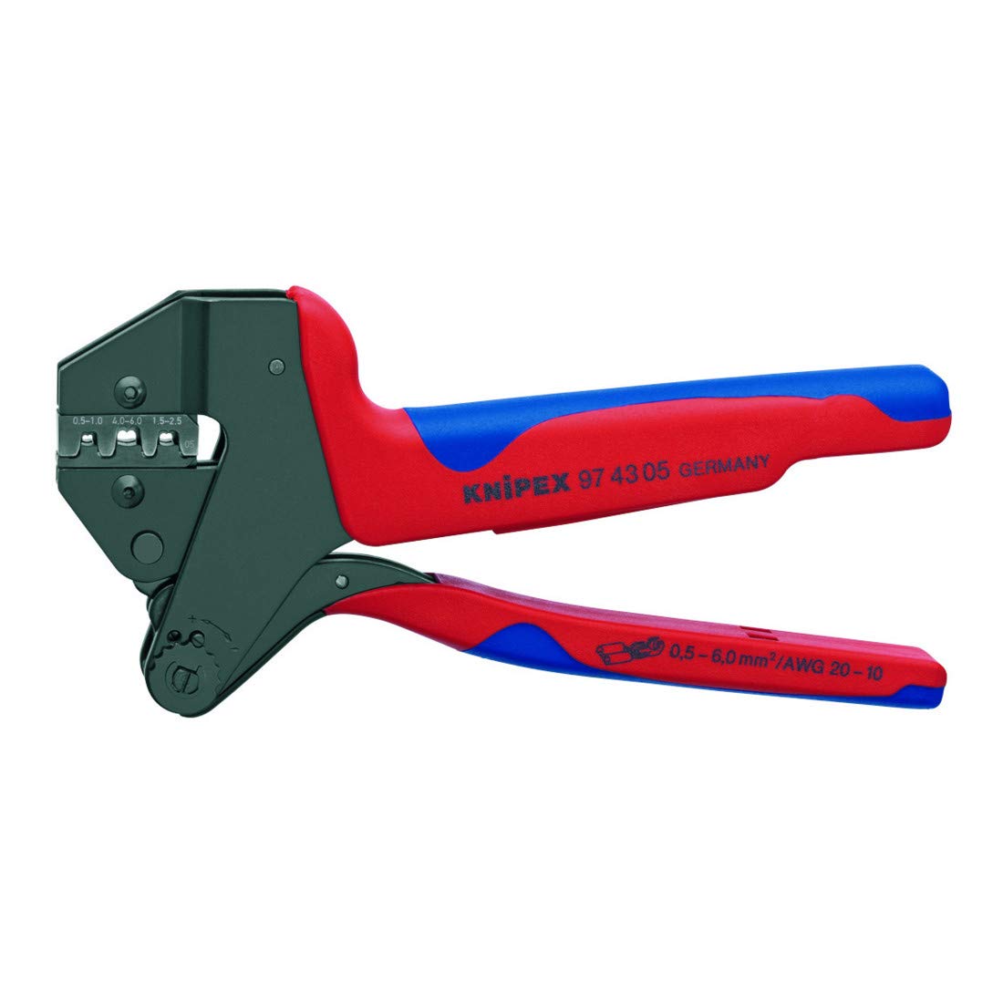 

Knipex 97 43 05 4,8/6,3mm Crimp System Pliers with fixed crimping dies