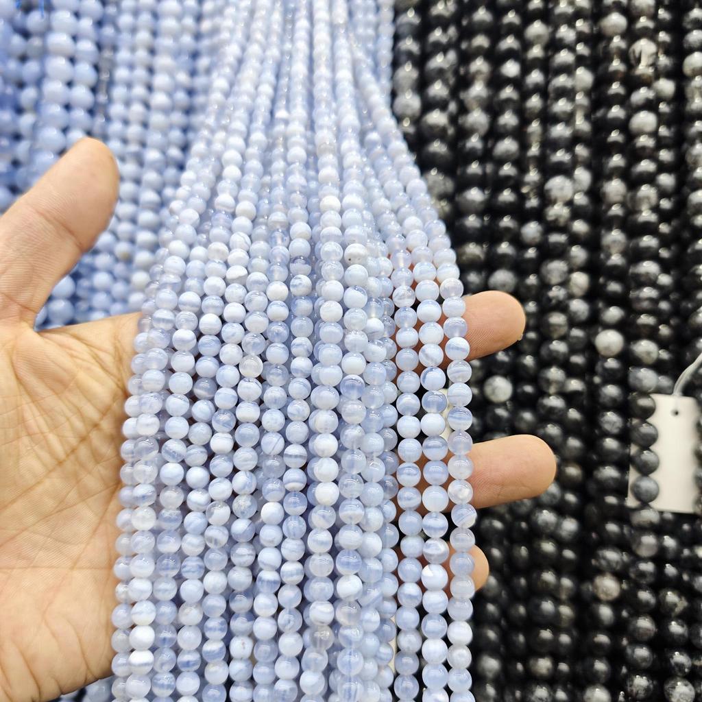 Blue Series Aquamarine & Blue Lace Agate Natural Stone Beads for DIY Jewelry