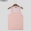 INCERUN Sommer Herren Ärmelloses Halbtransparentes Stretch Skinny Tank Tops Gym Unterwäsche