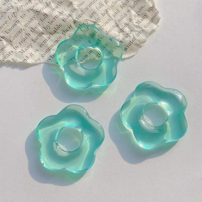 Colorful Flower Pendants DIY Necklace Bracelet Earrings Setting Pendant for Jewelry Making Findings Vanlentines Gift