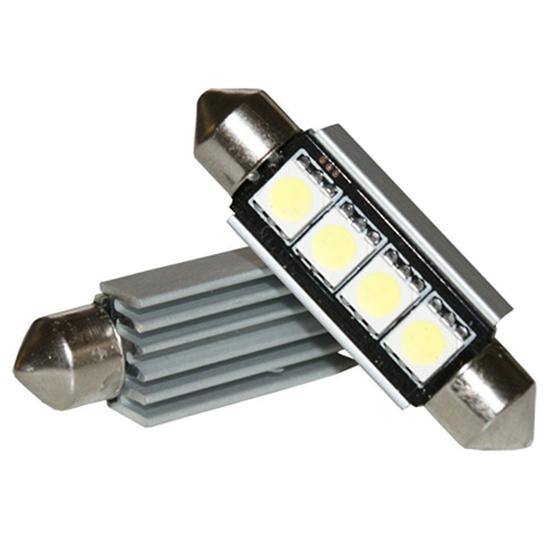 1 Par 41 mm 42 mm 5050 4SMD LED Festoon Lights Felfri bil interiör kupolljus