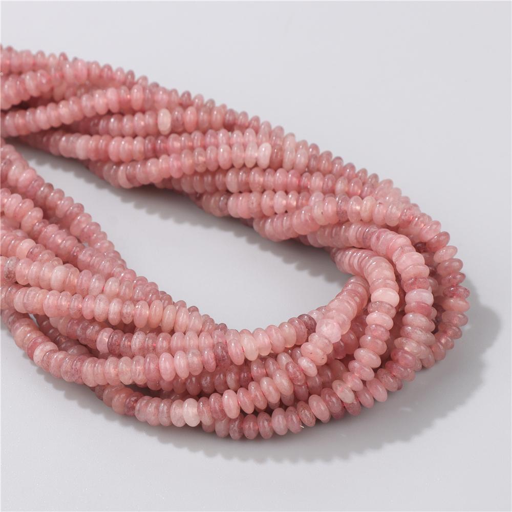 2X4MM Natural Abacus Stone Beads Blue Green Pink Flat Rondelle Beads for Jewelry Making Bracelets Necklace Accessories Wholesale