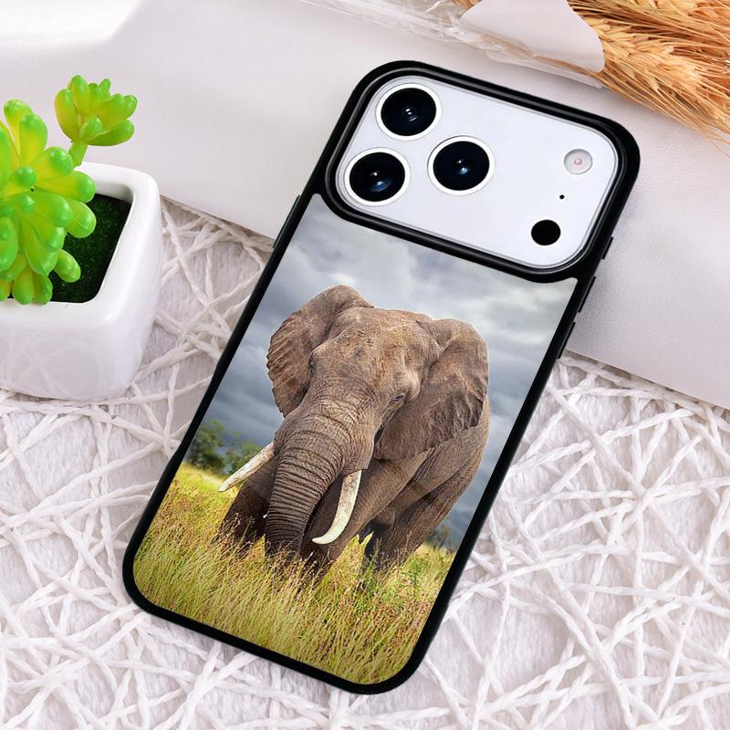FOREST ELEPHANT Animal Phone Case for iPhone 17 Air 16 15 11 12 14 13 Pro Max Shockproof Cover