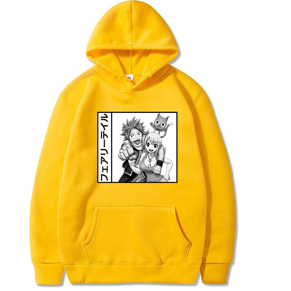 Japanese Anime Fairy Tail Hoodie Sweatshirt Print Unisex Streetwear Hip Hop Style Autumn Winter Fashion Hip Hop Tops Clothes