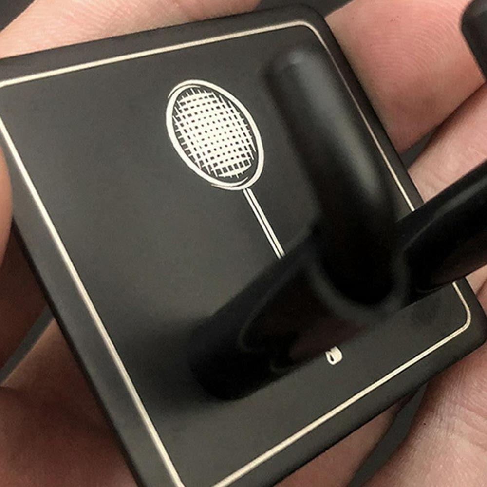 1Pcs Stainless Steel Wall Hook Storage Rack Racket Hanger Durable Tennis Racket Holder