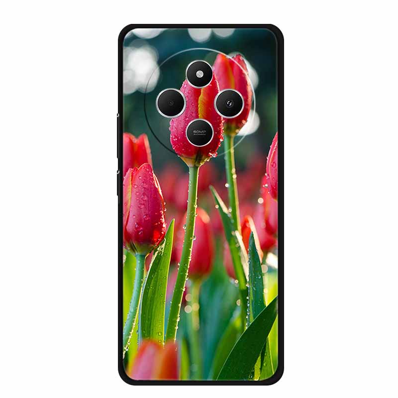 For Xiaomi Poco C75 Case POCOC75 Black Silicone Soft Back Cover Case For Poco C75 Phone Case C 75 6.88" Shockproof Coque Funda