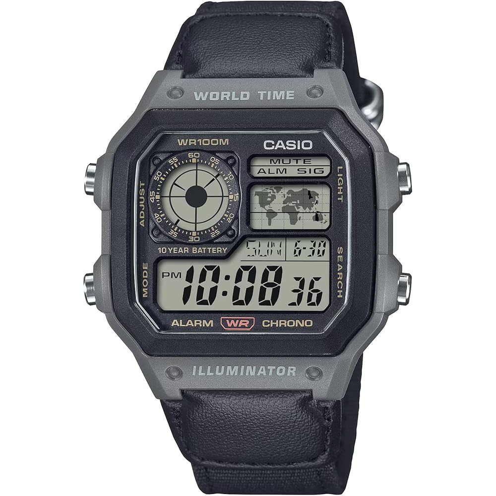 Casio Unisex Analog Quartz Watch with Strap AE-1200WHUB-8AVEF