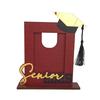 2025 Graduation Photo Frame Wooden Class of 2025 Picture Frame Keepsake Photo Frame with Graduation Cap Gift for High School College