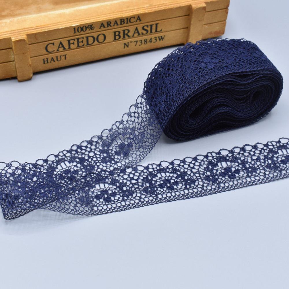 10 Iarde Nastro di Pizzo Bianco 4cm Guarnizione di Pizzo Ricamato Fai da Te per Cucito Decorazione Tessuto di Pizzo Africano Applicazione di Pizzo