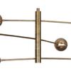3 Licht Counterball Anhänger Mid Century Modern Rohmessing Sputnik Leuchte