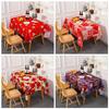 New Christmas Decorations Christmas Cartoon Printed Polyester Tablecloth Christmas Tablecloth Decorative Tablecloth