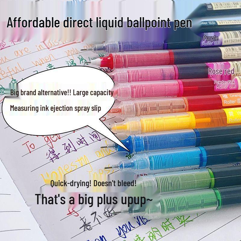 High-Value Colorful Quick-Dry Rollerball Gel Pen 0.5 for Student Highlighting