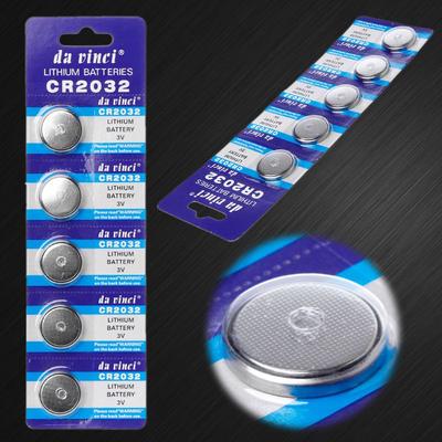 5 pezzi batteria a bottone 3 V CR2032 BR2032 DL2032 ECR2032 batteria a bottone al litio Li-ion per orologi