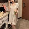 Short Sleeve Women's Pajama Dress Loose Princess Nightgown Casual Ruffle Nightdress  Female