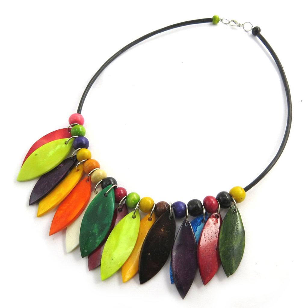 Les Trésors De Lily [M8229] - Ethnische Halskette 'Coloring' tutti frutti