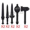 MOC Military Building Blocks Medieval Soldiers Knight Figures Weapons Accessories Witc Hat Helmet Shield Spear DIY Brick Toy T10