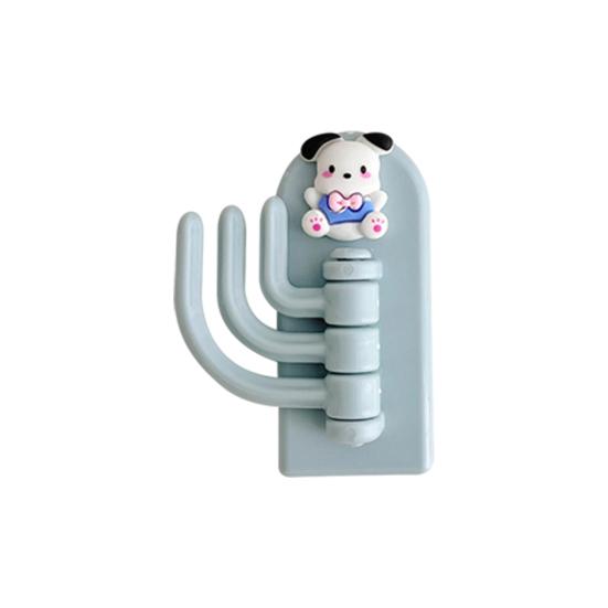 Gancho de Chaveiro Impermeável Desenho Animado Sapo Sem Perfuração Adesivo Não Marcante Armazenamento Gancho Rotativo de Três Ganchos Montado na Parede Cabide de Parede Ferramenta de Armazenamento Doméstico