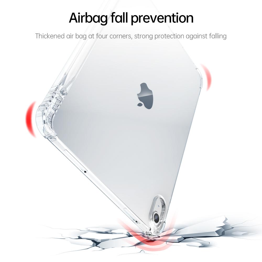 Capa transparente para ipad 10 10ª geração, capa traseira de silicone transparente para ipad 10.9 air4 air 5, à prova de choque, capa de proteção