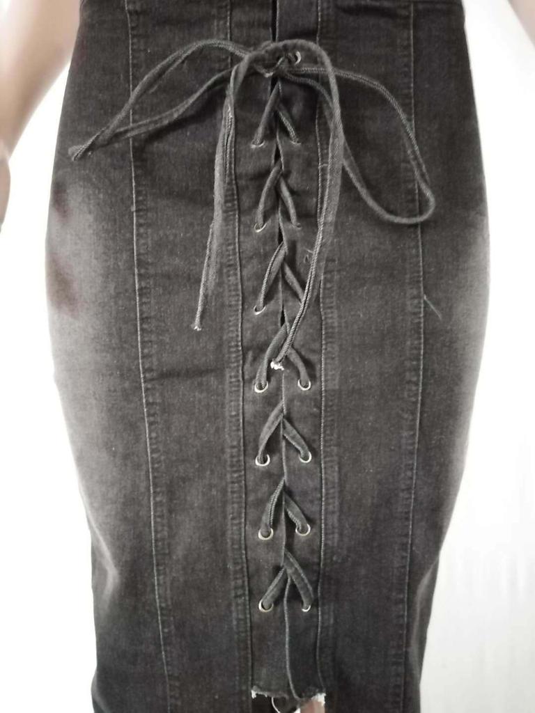 Wish Four-color Eight-size Strap Corns Wash Denim Skirt