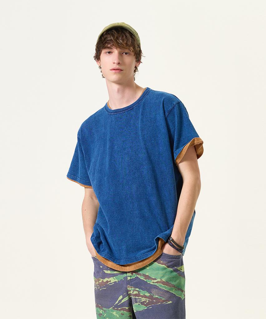 Guson Indigo-Dyed Short-Sleeve T-Shirt Collection
