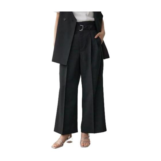 [AZUL by moussy] Easy Care Linen-like Belt Wide Pants Women s 250ISB31-504E