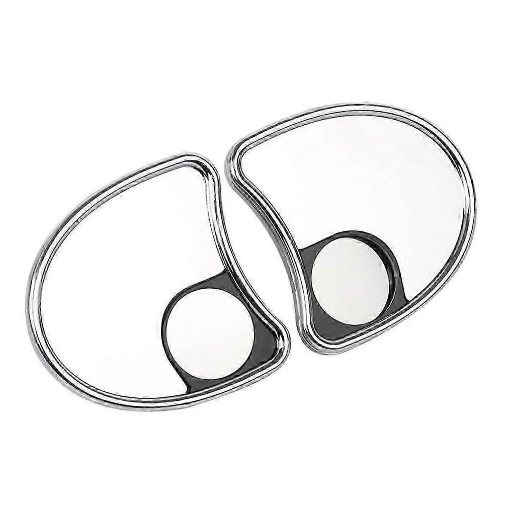Chrome Batwing Inner Fairing Mount Side Mirrors with Blind Spot for Harley Touring