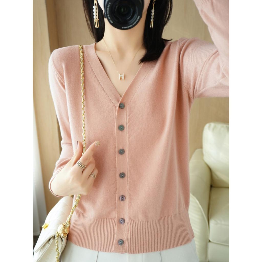 Autumn and Winter Cardigans, Women's Loose Plus Size Knitwear, Women's Tops, Long Sleeved Women's Sweaters