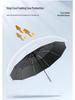 60-Bone Double-Rib Automatic Folding Umbrella: Black Sunshade & Rain Protection, Dual-Use for UV Sunscreen or Business Advertising.