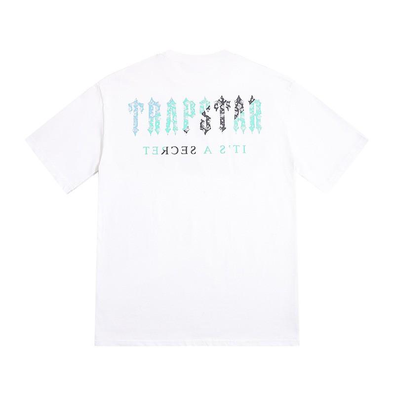 Unisex Oversized Cotton T-Shirt With Gradient Geometric Print Casual Tee Youth