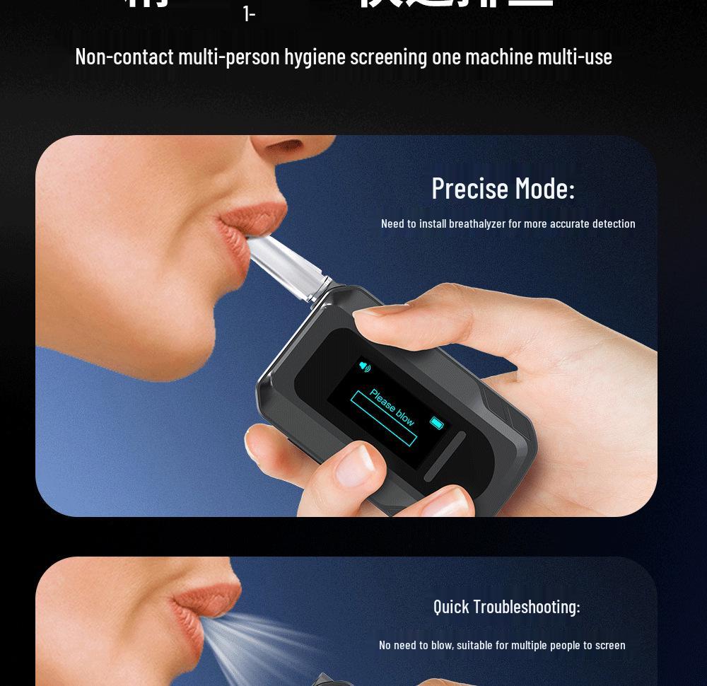 Compact Personal Breathalyzer - Portable Alcohol Tester for Home Use