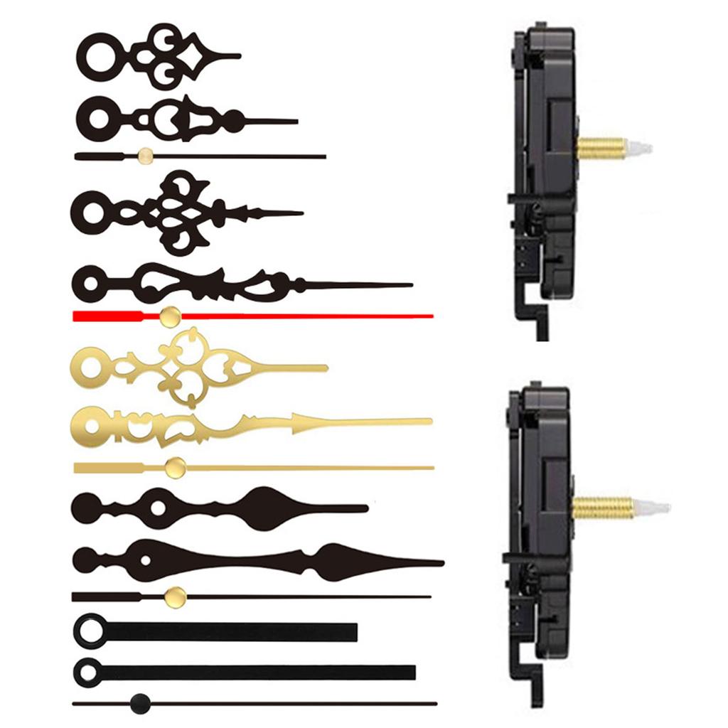 2 Pack Jump Second Quartzs Pendulum Clock Movement Mechanism Kits with Clock Hand Set for Clock Repair Replacement Parts