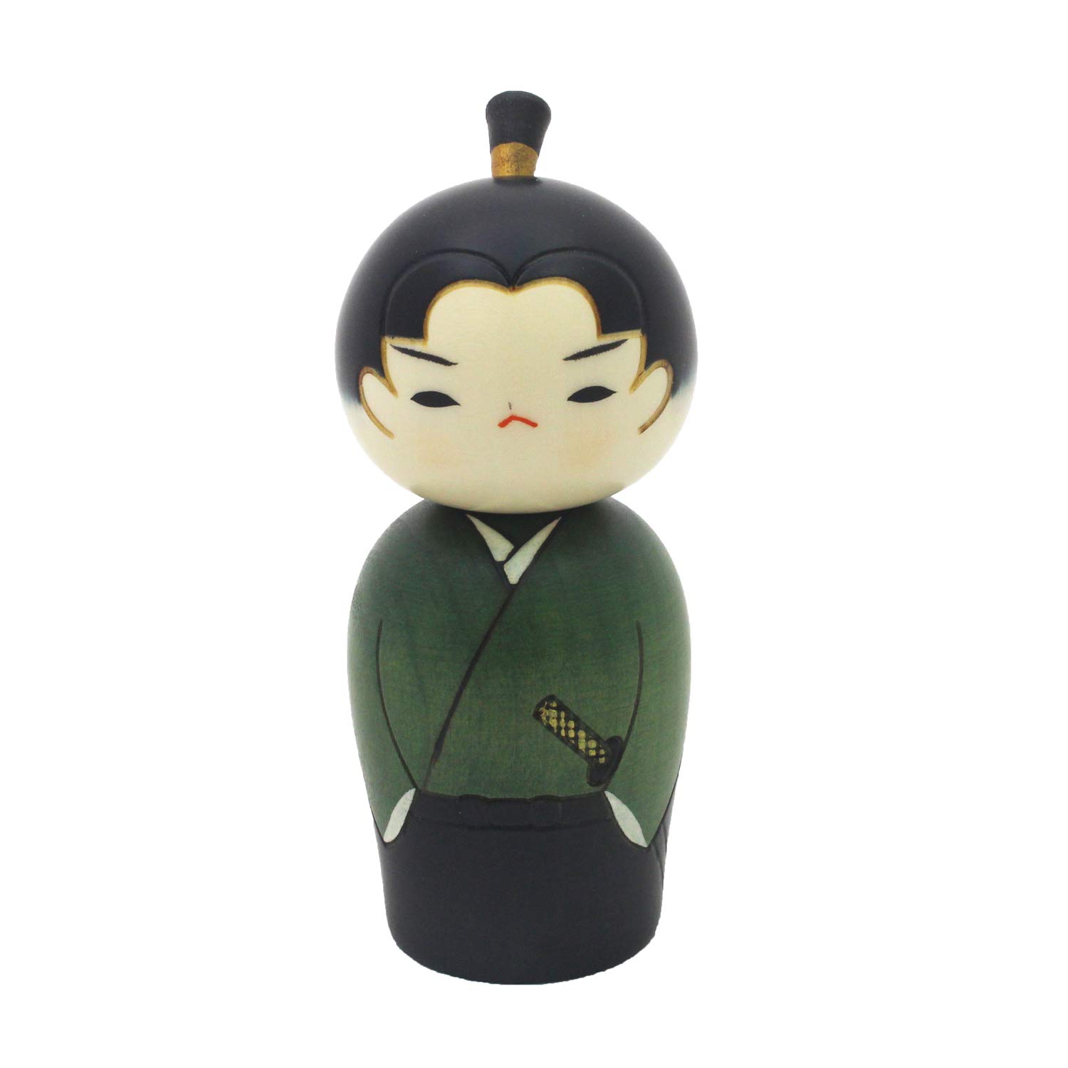 

Usaburo Kokeshi Young Made in Japan Doll, Samurai,