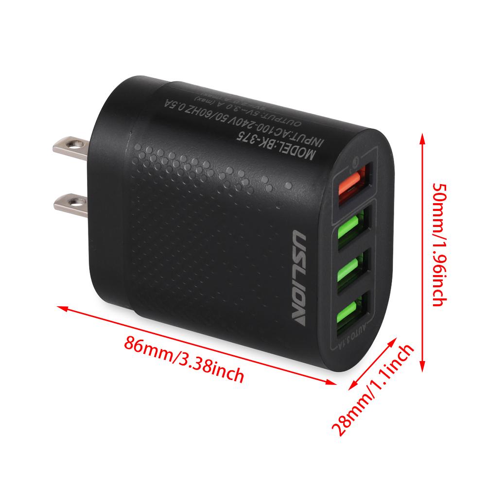 Universal 48W 4 USB Charger EU US Plug 5V 3A Fast Charging Wall Adapter Travel Plug For Iphone Ipad Mini For Samsung For Xiaomi